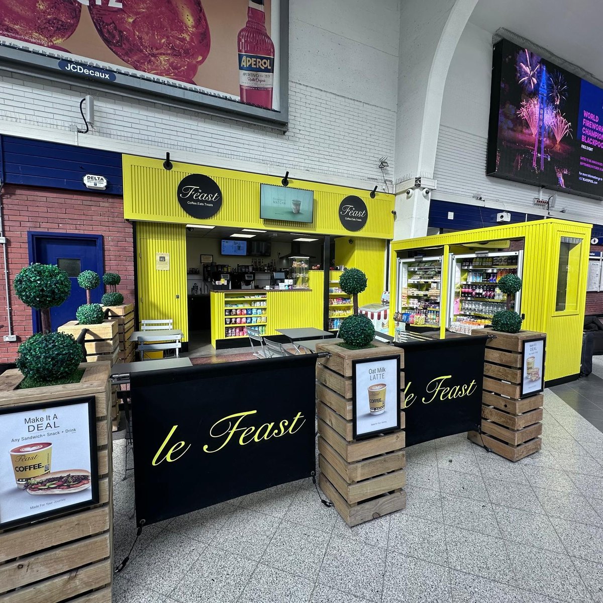 Le Feast Blackpool North station cafe Le Feast Blackpool North station cafe inside Blackpool North Train Station